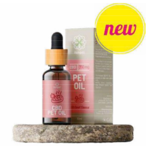 Pet oil with beef flavour